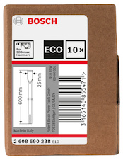 10dílná sada 600mm plochých sekáčů SDS max