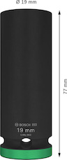 PRO Impact Socket, ½″, 19 mm, hluboké