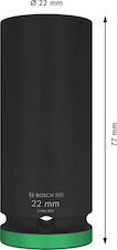PRO Impact Socket, ½″, 22 mm, hluboké
