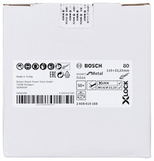 Fíbrové brusné kotouče Expert for Metal systému X-LOCK, Ø 115 mm, G 80, R444, 1 kus