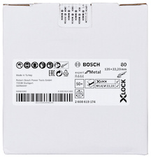 Fíbrové brusné kotouče Expert for Metal systému X-LOCK, Ø 125 mm, G 80, R444, 1 kus