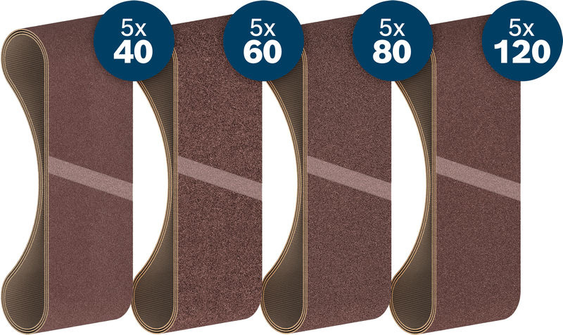 Brusný pás PRO X440, 100 × 610 mm, G5 × 40/5 × 60/5 × 80/5 × 120, 20 ks