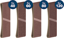 Brusný pás PRO X440, 75 × 533 mm, G5 × 40/5 × 60/5 × 80/5 × 120, 20 ks