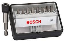 Sada šroubovacích nástavců Robust Line, S PH, verze Extra Hard, 8+1 kusů