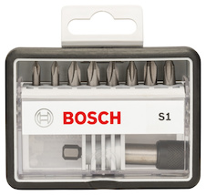 Sada šroubovacích nástavců Robust Line, S PH, verze Extra Hard, 8+1 kusů