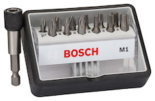 Sada šroubovacích nástavců Robust Line, M PH/PZ/T, verze Extra Hard, 12+1 kusů