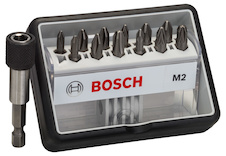 Sada šroubovacích nástavců Robust Line, M PH/PZ, verze Extra Hard, 12+1 kusů