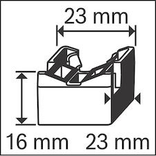 Stahovací páska PRO EPC, průřez vnější stahovací pásky 1,7 x 7,6 mm