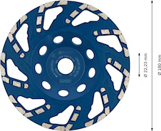 Diamantový brusná hlava EXPERT Concrete 180 × 22,23 × 4,5 mm