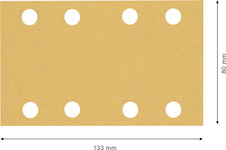 Brusný papír EXPERT C470, 80 × 133 mm, G 120, 50 ks
