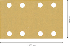 Brusný papír EXPERT C470, 80 × 133 mm, G 180, 50 ks
