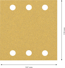 Sada brusných papírů EXPERT C470, 115 × 107 mm, G 60/120/180, 10 ks