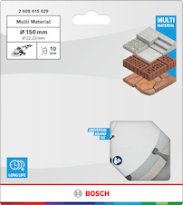Diamantový řezací kotouč Multi Material, 150 × 22,23 × 7 mm