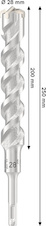 Vrták do betonu PRO SDS plus-5X, 28 × 200 × 250 mm