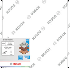 Diamantový řezací kotouč Multi Material, 150 x 22,23 x 7 mm, 10 ks
