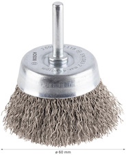 Hrncový kartáč PRO Stainless Steel clean, rovná stopka, 60 × 0,3 mm