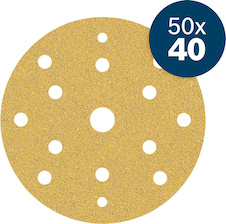 Brusný papír EXPERT C470 s více otvory pro excentrické brusky 150 mm, G40, 50 ks