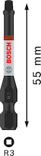 Bit PRO Robertson Impact, R3, 55 mm, 2 ks