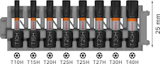 Bity PRO TH Impact, T10H, T15H, T20H, T25H (2×), T27H, T30H, T40H, 25 mm, 8 kusů