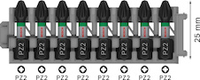 Bit PRO Pozidriv Impact, PZ2, 25 mm, 8 ks