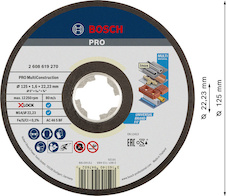 Řezací kotouč PRO Multi Material X-Lock, 125 × 1,6 × 22,23 mm