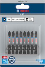 Bit PRO Phillips Impact, PH2, 55 mm, 8 ks