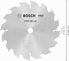 Pilový kotouč PRO Wood pro okružní pilu, 184 × 2,5 × 16 mm