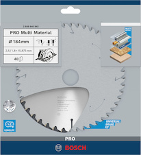 Pilový kotouč PRO Multi Material pro okružní pilu, 184 × 2,5 × 16 mm