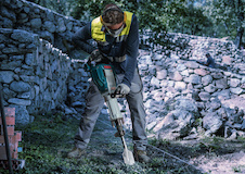 Lopatkový sekáč PRO HEX 30-4C, zaoblený, 135 × 400 mm