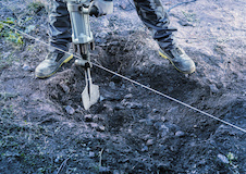 Lopatkový sekáč PRO HEX 30-4C, zaoblený, 135 × 400 mm