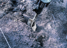 Lopatkový sekáč PRO HEX 30-4C, zaoblený, 135 × 400 mm