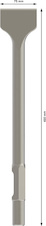 Lopatkový sekáč PRO HEX 30-4C, 75 × 450 mm