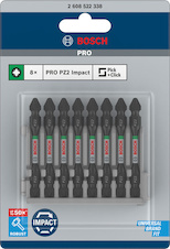 Oboustranný bit PRO Impact pro Pick and Click, PZ2, 65 mm, 8 ks