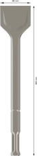Lopatkový sekáč PRO HEX 22-5C 80 × 400 mm