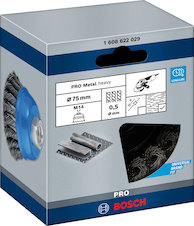 Hrncový kartáč PRO Metal heavy, 75 × 0,5 mm, závit