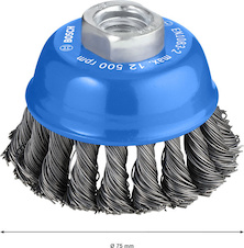 Hrncový kartáč PRO Metal heavy, 75 × 0,5 mm, závit