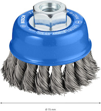 Hrncový kartáč PRO Metal heavy, 75 × 0,35 mm, závit