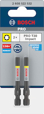 Bit PRO Torx Impact, T30, 55 mm, 2 ks