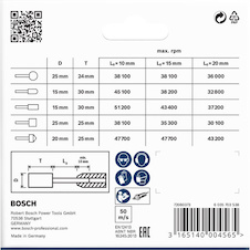 Sada brusných tělísek PRO Steel, 25 × 24; 15 × 30; 15 × 30; 25 × 25; 20 × 25 mm, G60; G60; G60; G60; G60, 5 ks