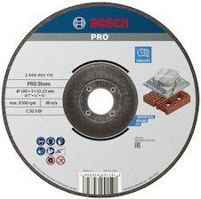 Řezací kotouč PRO Stone, 180 × 3 × 22,23 mm, zalomené