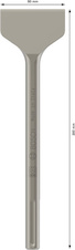 Sekáč na dlaždice PRO SDS max-4C, 80 × 300 mm