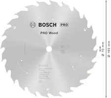 Pilový kotouč PRO Wood cordless pro akumulátorovou okružní pilu, 165 × 1,5 × 10 mm, T24