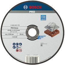 Řezací kotouč PRO Stone, 180 × 3 × 22,23 mm, rovný