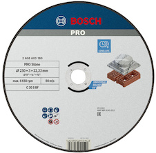 Řezací kotouč PRO Stone, 230 × 3 × 22,23 mm, rovný