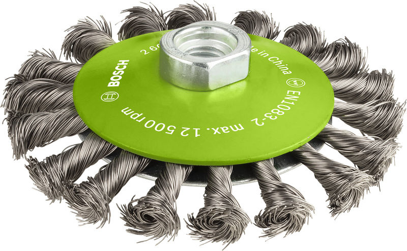 Zkosený kartáč PRO Stainless Steel heavy, 115 × 0,35 mm, závit