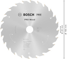 Pilový kotouč PRO Wood cordless pro akumulátorovou okružní pilu, 165 × 1,5 × 20 mm, T24