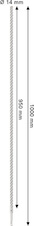 Vrták do betonu PRO SDS plus-5X, 14 × 950 × 1 000 mm