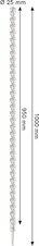 Vrták do betonu PRO SDS plus-5X, 25 × 950 × 1 000 mm
