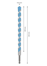 Vrták EXPERT HEX-9 Multi Construction, 14 × 200 × 250 mm