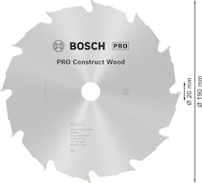 Pilový kotouč PRO Construct Wood pro okružní pilu, 190 × 2,6 × 20 mm